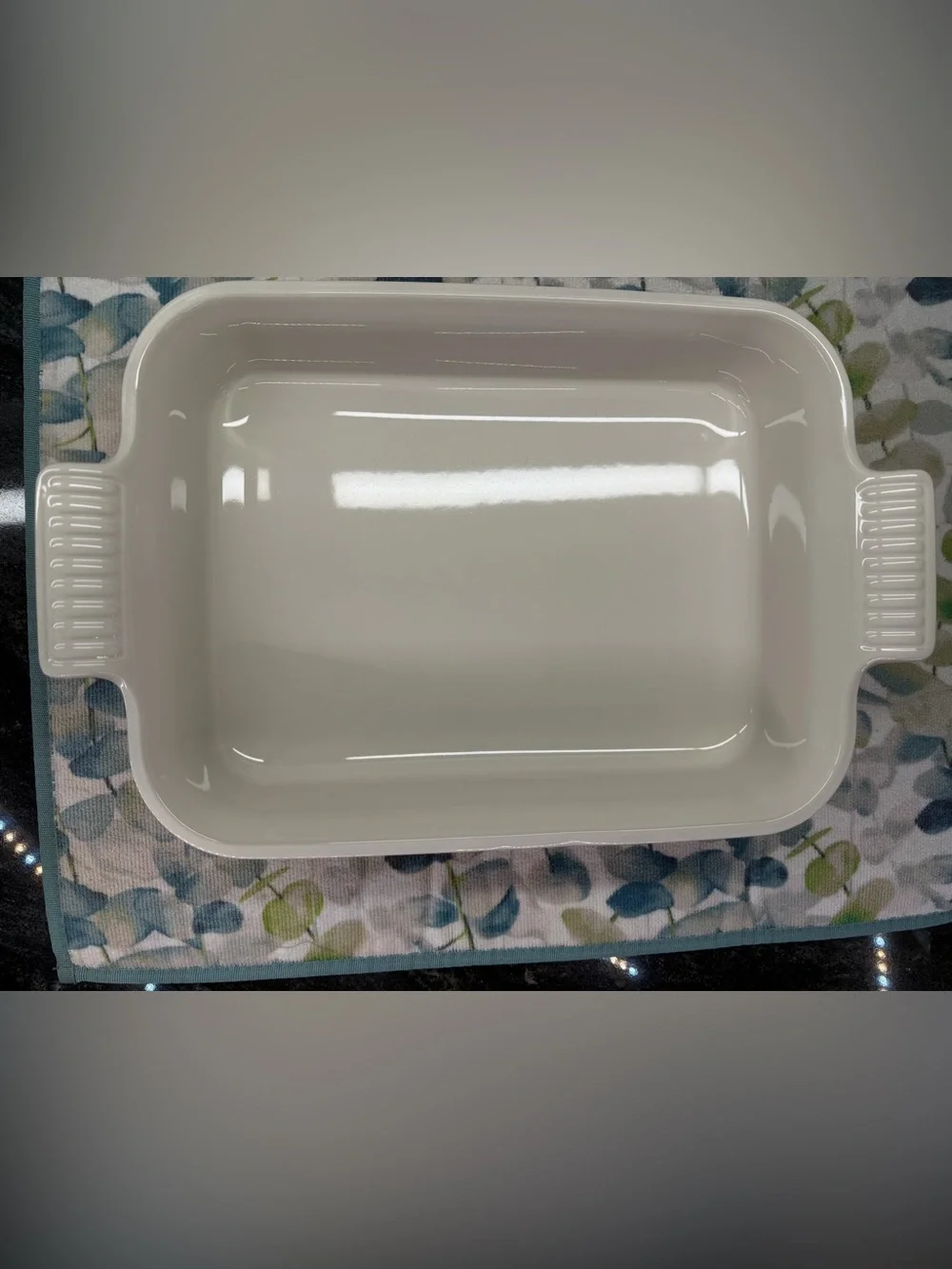 NEW Le Creuset Heritage Rectangular Baking Dish 32cm 4 Qt Nectar Yellow